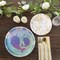 8 Count Iridescent Narwhal Party Paper Dessert Plates 7 Inch Disposable Kids Birthday Supplies
